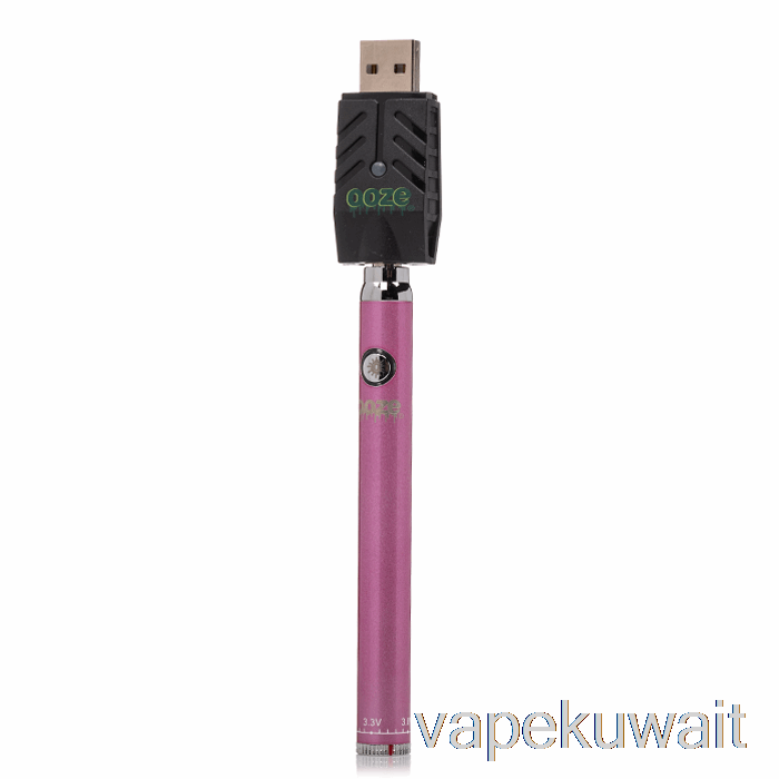 Ooze بطارية قلم رفيعة ملتوية بقدرة 320 مللي أمبير في الساعة، نظام Vape Pod باللون الوردي الجليدي